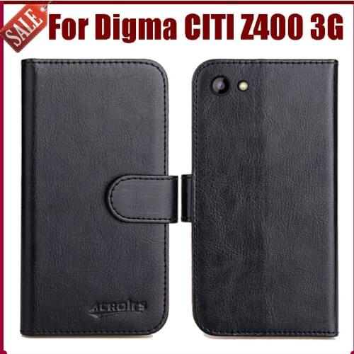 Hot! Digma CITI Z400 3G Case New Arrival 6 Colors High Quality Flip Leather Protective Phone Cover For Digma CITI Z400 3G Case