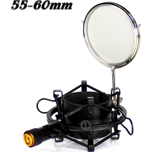 60mm Metal Shcok Mount Stand Microphone Spider Shcokmount Mic Windshield Popfilter For RODE Microphone NT1000 NT2000 NT2A K2 NTK