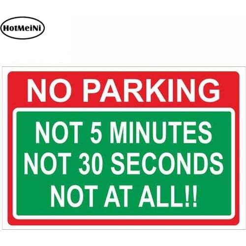 HotMeiNi 13cm x 8.7cm Car Sticker Decal NO PARKING JOKE Sign Safety Warning Car Laptop Decor