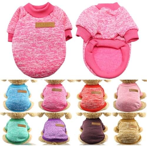 Pet Clothes for Dog Cat Puppy Coat Winter Warm Sweater Dog Outfits Dog Jacket Costume Chihuahua Coat Knitted Vest For Small Dogs