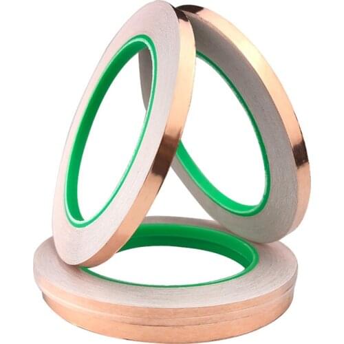 Meters Single Side Conductive Copper Foil Tape Strip Adhesive EMI Shielding Heat Resist Tape