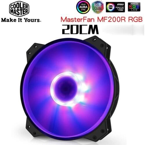 Cooler Master R4-200R-08FC-R1 MF200R Computer Case 20cm RGB Big Fan CPU Cooler Radiator Water Cooling 200mm Replaces Fans