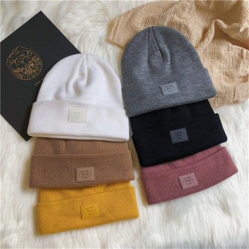 Autumn Winter Spring Warm Knitted Hats Female Casual Head Cap Hat Beanies For Women Men Lovers Cap Ladies And Mens Knitted Hats