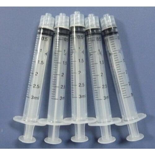 Plastic syringes with luer lock system