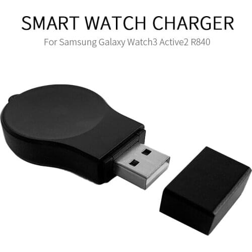 Portable USB Charging Cradle for Samsung Galaxy watch3 active2 smart watch charger Mini Portable Wireless Charger Dock Adapter