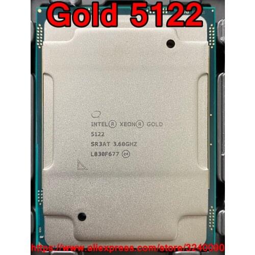 Intel Xeon GOLD 5122 SR3AT Gold5122 Processor 16.5M Cache 3.60GHz 4-cores 105W LGA3647 CPU free shipping