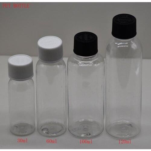 Tattoo Ink Empty Plastic Bottle With Children Safty Cap,Printing Oil Ink Refillable Bottle,PET Transparent 30ml 60ml 100ml 120ml