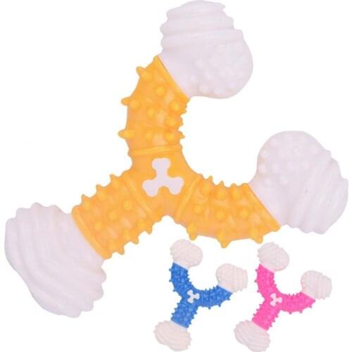 Rubber Molar Teeth Dog Chew Toy Trainging Brushing Stick Doggy Toothbrush Pet Puppy Aggressive Chewers Interactive Dental Care