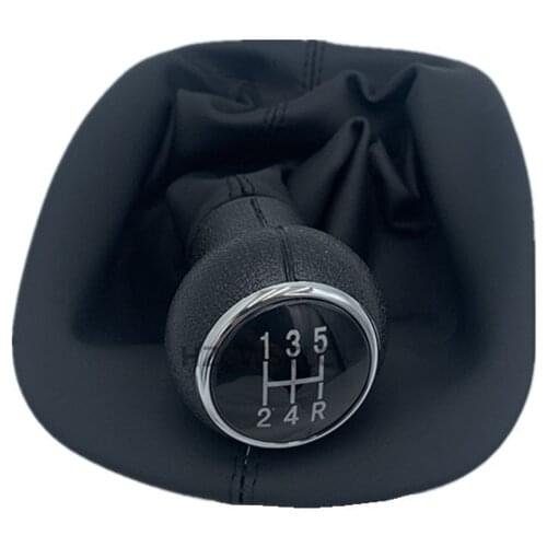 High quality For VW PASSAT B5 For Volkswagen Bora 5 Speed Gear Shift Knob Gaitor Boot PU Leather Black