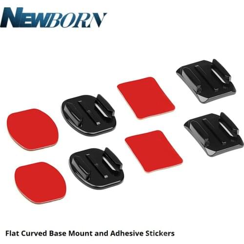 SHOOT Flat Curved Base Mount and Adhesive Stickers Mount for GoPro Hero 7 5 6 Xiaomi Yi 4K Sjcam Sj4000 Go Pro Hero 6 Accessory