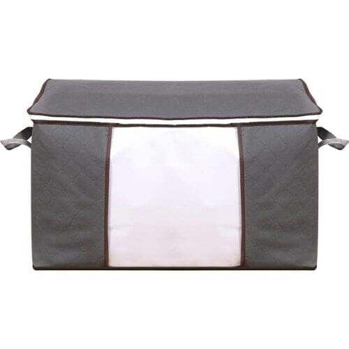 Blanket Storage Bag Foldable Space-saving Non-woven Fabric Folding Stackable Clothes Storage Bag Wardrobe Organizer