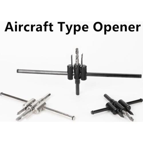 120/200/300mm Drill Bit Circle Hole Saw Adjustable Drill Bit Aircraft Type Wood Circle Hole Saw Cutter Cordless Woodworking Tool