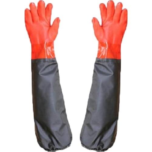 Warm PVC Work Gloves Gardening Building Fishing Safety Long Sleeve Gloves