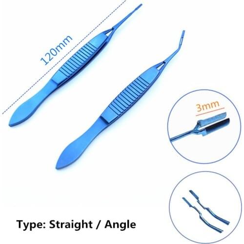 Titanium Straight/elbow Akahoshi Phaco Prechopper Forceps 120mm Ophthalmic microsurgery instrument