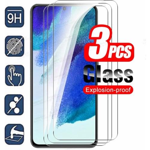 3pcs Protective Glass For Samsung Galaxy S21 FE Tempered Glass Sumusng S 21 Fan Edition S21FE G990B 6.41" Screen Protector Film