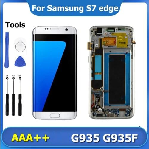 AAA+ LCD Display For Samsung Galaxy S7 Edge G935 High Quality Super AMOLED S7 Edge Touch Screen Digitizer Screen Replacement