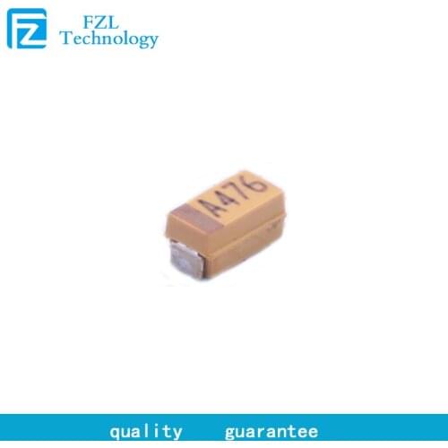 10pcs 47uF(476) ±10% 10V tantalum capacitor CASE-A_3216 4 Ω @ 100kHz