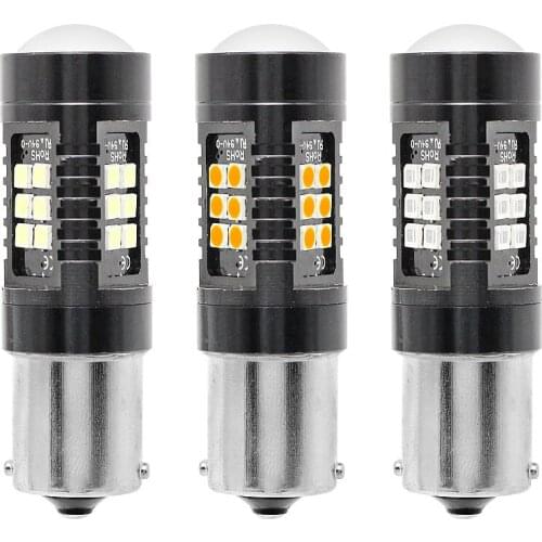 2Pcs 1156 BA15S P21W 1157 BAY15D LED Car Light Bulb 12V 3030 SMD Automobile Turn Signal Backup Revese Light