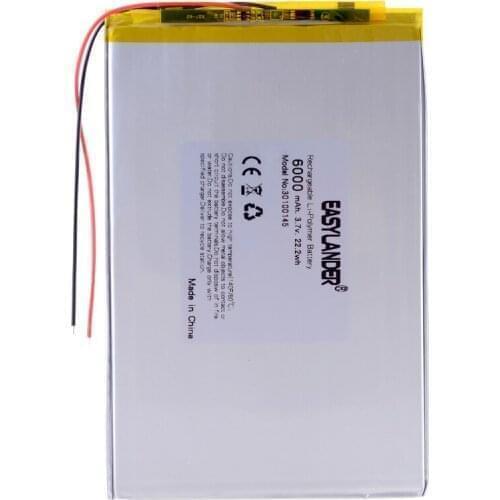 30100145 Universal For Digma optima 10.6 3G TT1006MG / For irbis tz172 Tablet Battery 6000mah 3.7V Polymer li-ion