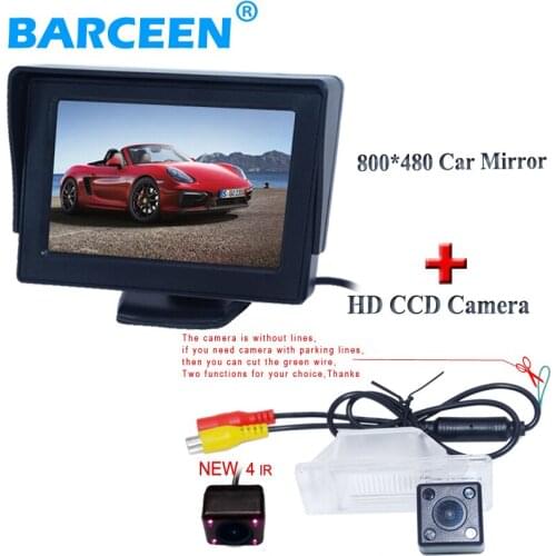 4.3 " Stand Tft Lcd Monitor +170 Wide Angle HD Car Rear View Camera For QASHQAI/X-TRAIL/Geniss/Pathfinder/Dualis/Navara/Juke