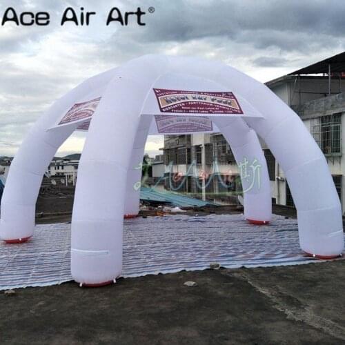 6.6m x 3.3mH colorful led white inflatable spider tent dome marquee with logo/text for outdoor advertising/promotion