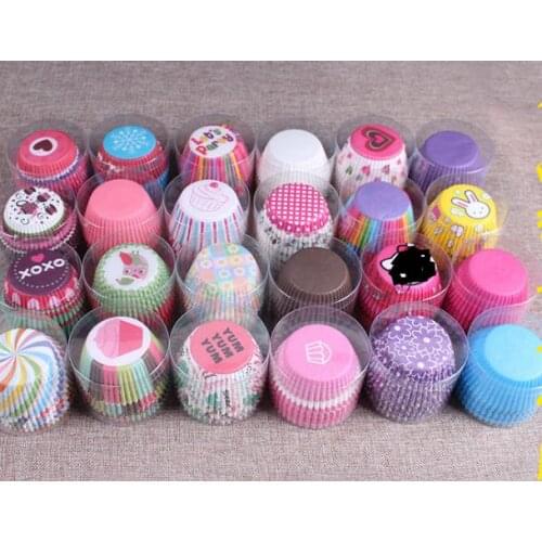 Paper Cake Cup Cupcake Liners Baking Muffin Case Cartoon Rainbow Wrapper Wraps Birthday Party Decoration 100Pcs/Set