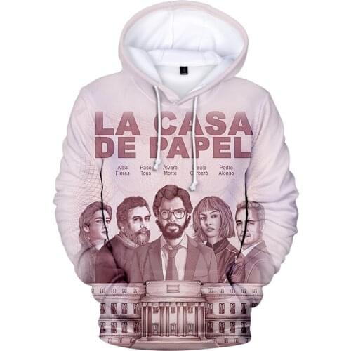 Money Heist 3D New Clothes Warm and comfortable hoodies Print Long Sleeve Women/men Hot Sale Casual Cool Hoodies Plus size