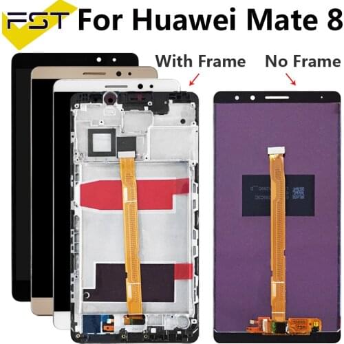 100% Tested 6.0''For Huawei Mate 8 LCD Display+Touch Screen Digitizer Assembly With Frame For Huawei Mate8 Spare Parts+Tools