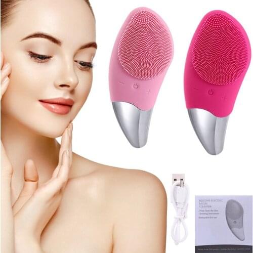 Electric Silicone Cleaner Deep Cleansing Skin Care Facial Massage Brush Facial Cleansing Brush Sonic Cleaner In Addition