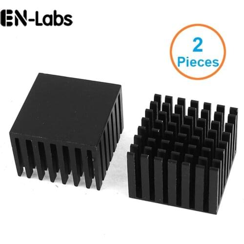 En-Labs 2pcs Anodized Black Aluminum Heatsink 28x28x20mm Electronic Cooler Radiator Heat sink for Northbridge Southbridge Chip