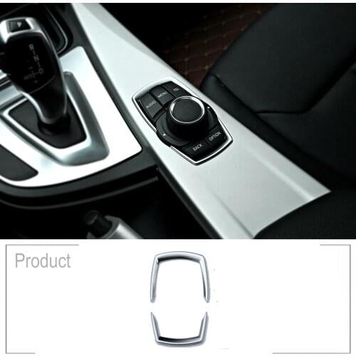 ABS Chrome Multimedia Switch Sequin Trim For BMW 2 Series F46 218i 2015-2017 Car Accessories