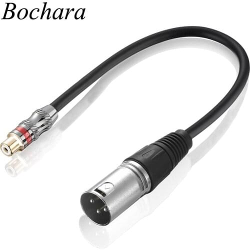 Bochara 30cm RCA Female to XLR Male Converter Cable Shielded