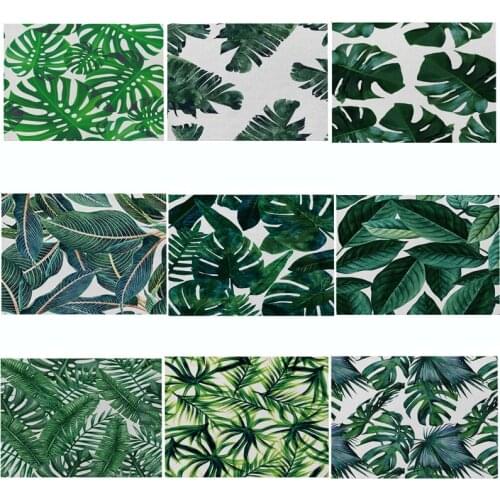 Non-Slip Chic Tropical Plants Tableware Pad Dining Table Mat Heat Insulation Placemats Flamingo Green Leaf Cactus Bowl Coaster