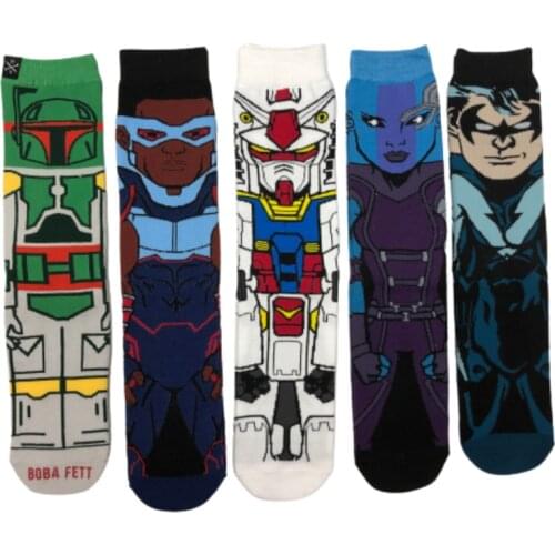 Cartoon Design Leg Socks Fashion Trend Plate Socks MenS And WomenS Comfortable Cotton Tube Socks
