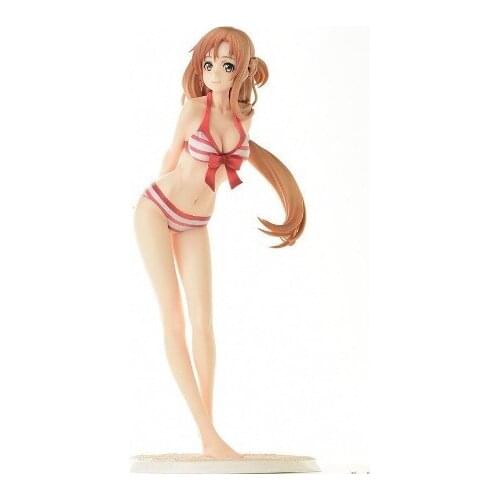 NEW hot 24cm Sword Art Online Yuki Asuna Yuuki Asuna swimsuit action figure toys collector Christmas gift with box