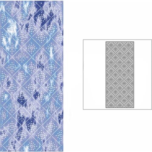 New Slim Spotted Bling Heart Background Plate Craft Embossing Mold 2021 Metal Cutting Dies for Scrapbooking Album Card Making