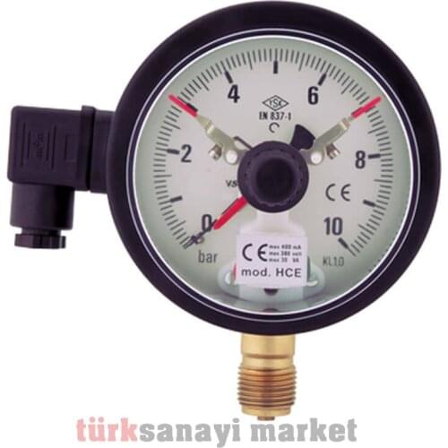 Ø 100 MM DOUBLE CONTACT MANOMETERS (BOTTOM CONNECTION) pressure measurement, pressure gauge, pressure measuring machine