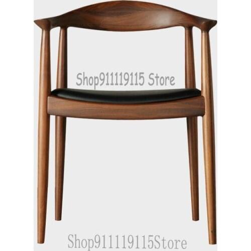 Customized Original President Kennedy Chair Nordic Solid Wood Dining Chair Cafe Restaurant Reception Back Armchair Leisure Chair