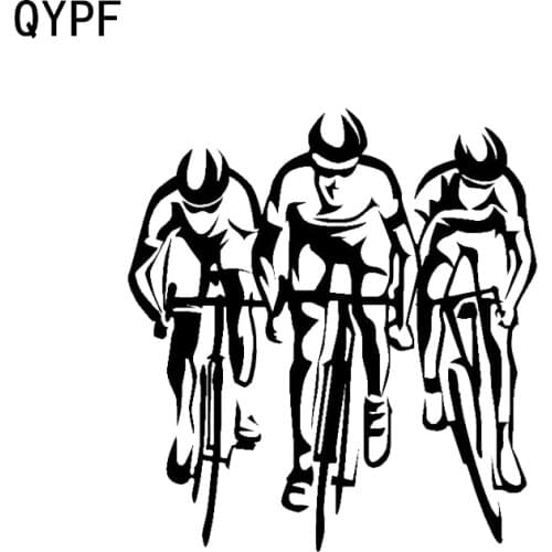 QYPF 14.1*15.3CM Interesting Gym Bicycle Sport Decor Car Sticker Reflective Accessories Silhouette Vinyl C16-0885