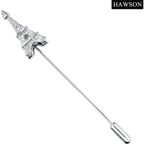 Romantic Eiffel Tower Crystal Brooches For Women Men Jewelry Commemorative Brooches pins