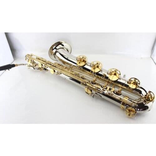 MARGEWATE Eb Baritone Saxophone Brass Nicke Silver Gold Key Bari Sax New Arrival Musical Instrument with Mouthpiece Case