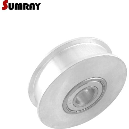 SUMRAY 3M Idler Pulley 50T Bore 5/6/8/10/12/15mm Tension Belt Wheel Pulley 11/16mm Belt Width NO Teeth Idler Timing Pulley