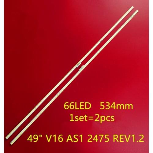 2pcs/set 66LED 534mm LED backlight strip For LG 49UH850V 49 V16 ASL 2475 2474 6922L-0194A LC490EQH DJ F1