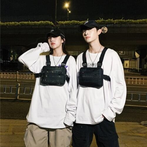 Unisex Street Vest Chest Bags Luxury Designer Oxford Shoulder Bag Hip Hop Shoulder Pouch Men Chest Bag For Men Tactical