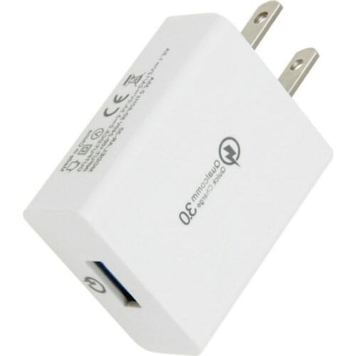 Quick Charge 3.0 USB Charger US Wall Mobile Phone Charger Adapter For Samsung Xiaomi QC3.0 Fast Charging for iPhone X 8 7 100pcs