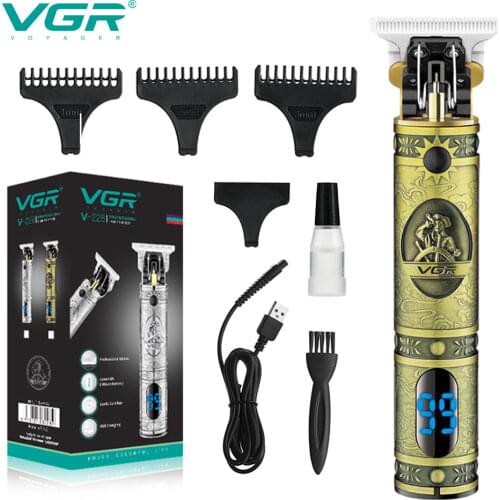 VGR Professional Hair Clipper T9 Hair Clippers LCD Electric Hair Trimmer Personal Care Barber Trimmer For Men Cutting Machine