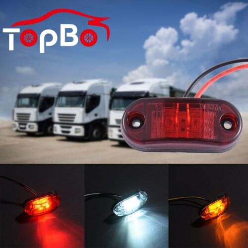 2/5/10 Pcs 12V 24V LED Side Marker Light Auto Car External Oval Clearance Trailer Truck Lamp White Red Yellow Warning Tail Light