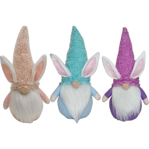 1PC Easter Bunny Gnome Decoration Easter Faceless Doll Easter Plush Dwarf Home Party Decorations Kids Toys