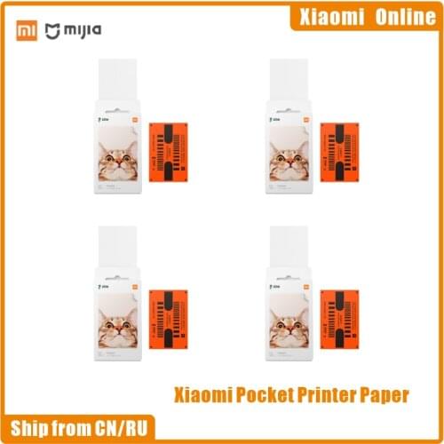 10-200pcs Xiaomi Pocket Printer Paper ZINK Self-adhesive Photo Print Sheets For Xiaomi 3inch Mini Pocket Photo Printer Only Pape