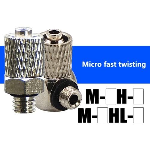 10pcs/lots M-3H-4 M-5H-3/4/6 M-6H-4/6 Mini fast wring joint pneumatic air Fitting straight hose nipple